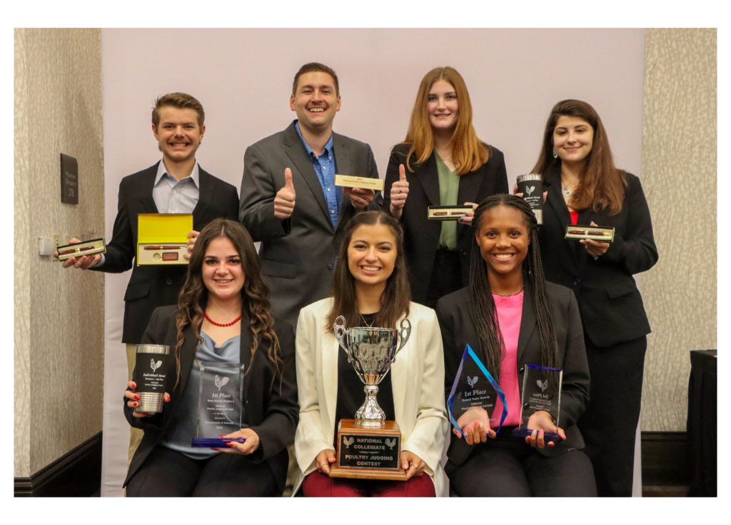 Back row, left to right: Kyle Frank '24, Head Coach Brett Meisinger, M.S. '22, Kirby Richardson '26, Naomi Boysen '25; front row, left to right: Assistant Coach Cheyenne Pinkerton '26, Camryn Wilder '25, A'mya Hodges '25