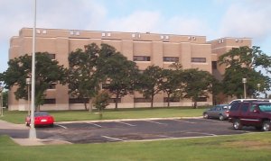 The outside view of the Veterinary Research Building.